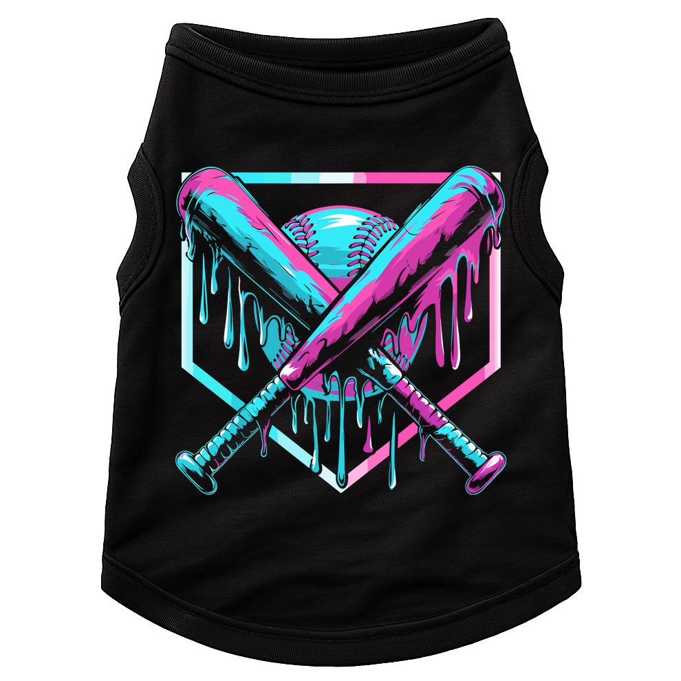 Baseball Drip For Ice Cream Drip Doggie Tank