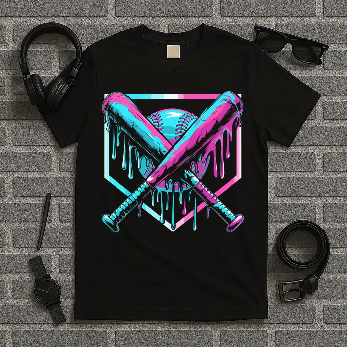 Baseball Drip For Ice Cream Drip T-Shirt