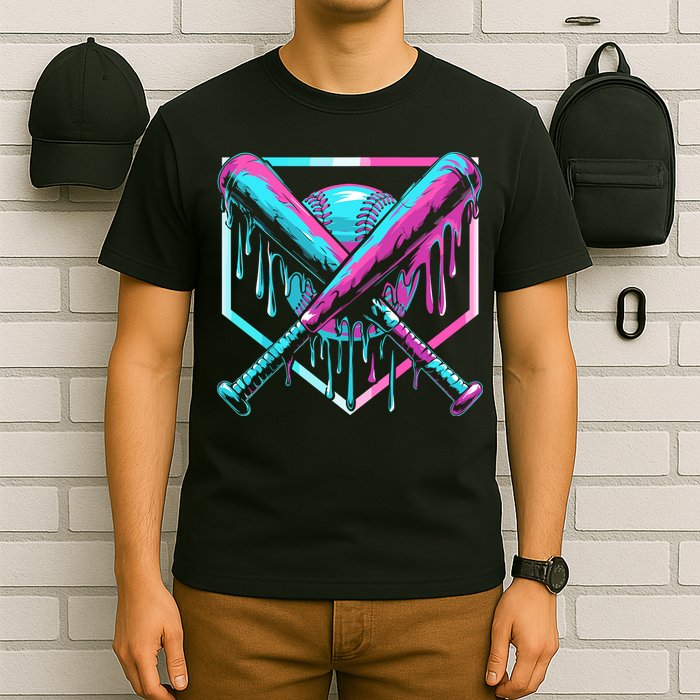 Baseball Drip For Ice Cream Drip T-Shirt