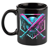 Baseball Drip For Ice Cream Drip 11oz C Handle Ceramic Mug