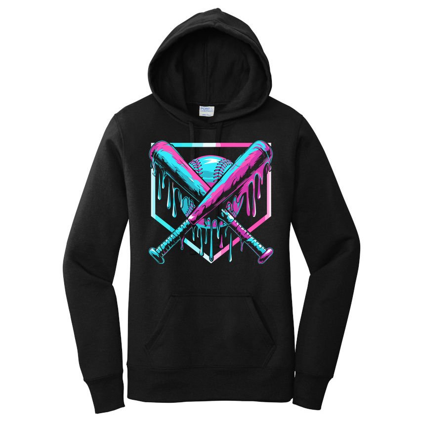 Baseball Drip For Ice Cream Drip Women's Pullover Hoodie