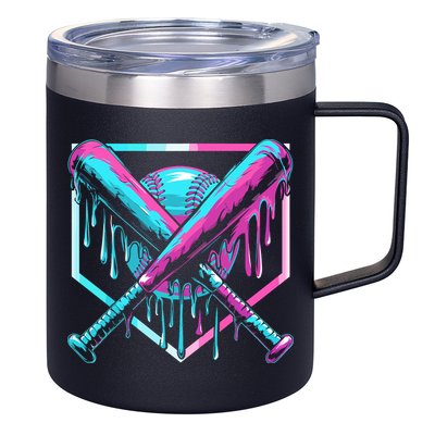 Baseball Drip For Ice Cream Drip 12oz Stainless Steel Coffee Mug