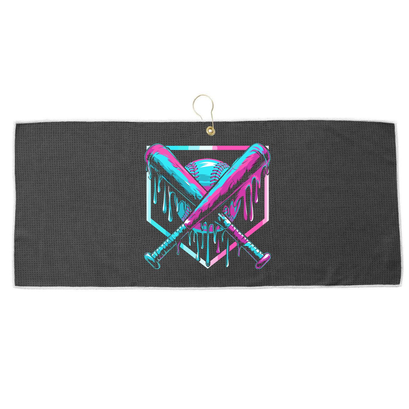 Baseball Drip For Ice Cream Drip Large Microfiber Waffle Golf Towel