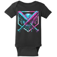 Baseball Drip For Ice Cream Drip Baby Bodysuit