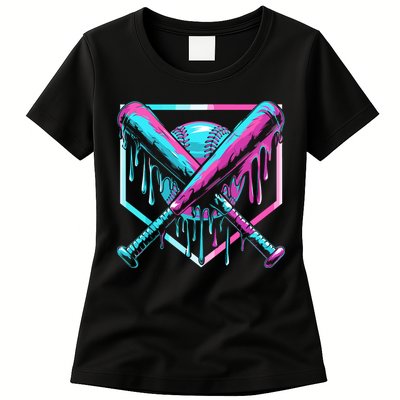 Baseball Drip For Ice Cream Drip Womens T-Shirt