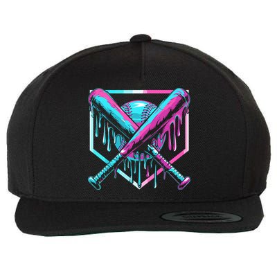 Baseball Drip For Ice Cream Drip Wool Snapback Cap