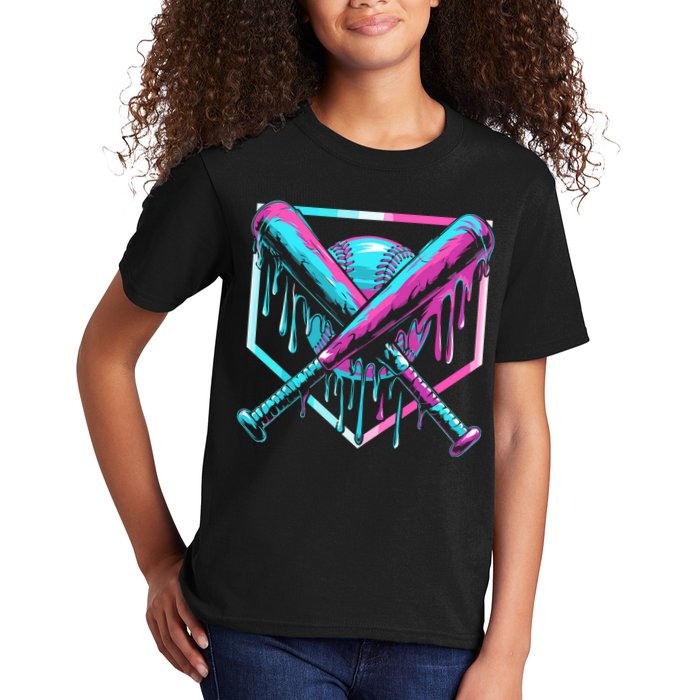 Baseball Drip For Ice Cream Drip Kids T-Shirt