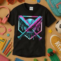 Baseball Drip For Ice Cream Drip Kids T-Shirt