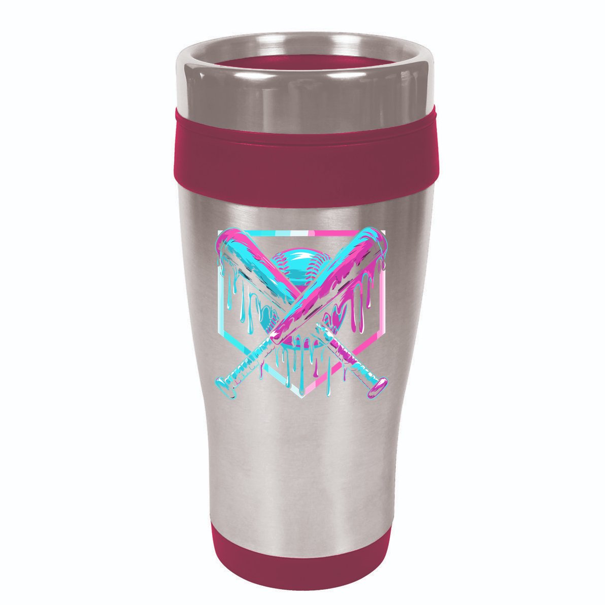 Baseball Drip For Ice Cream Drip 16oz Travel Tumbler