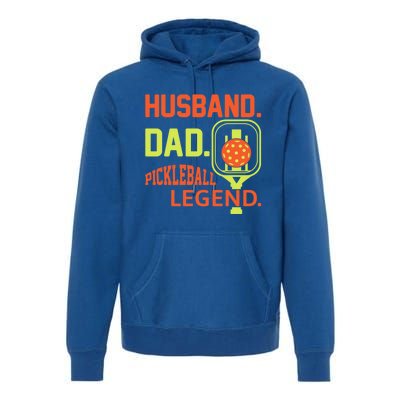 Baseball Dad Fathers Day Husband Dad Pickleball Legend Funny Gift Premium Hoodie