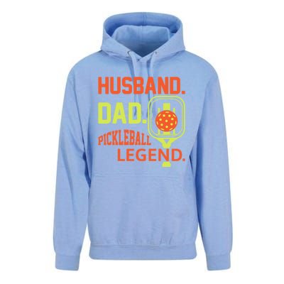 Baseball Dad Fathers Day Husband Dad Pickleball Legend Funny Gift Unisex Surf Hoodie