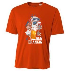 Ben Drankin Funny 4th Of July Sarcastic Benjamin Franklin Funny Gift Cooling Performance Crew T-Shirt