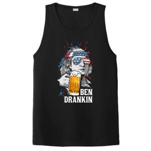 Ben Drankin Funny 4th Of July Sarcastic Benjamin Franklin Funny Gift PosiCharge Competitor Tank