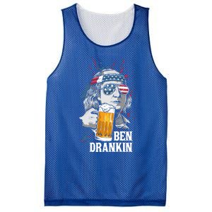 Ben Drankin Funny 4th Of July Sarcastic Benjamin Franklin Funny Gift Mesh Reversible Basketball Jersey Tank