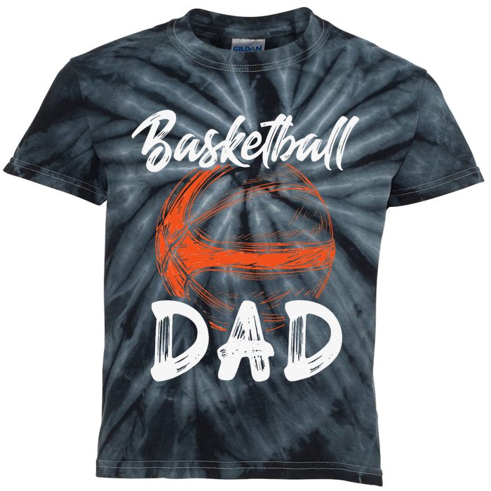 Basketball Dad For Family Matching Basketball Ballers Kids Tie-Dye T-Shirt