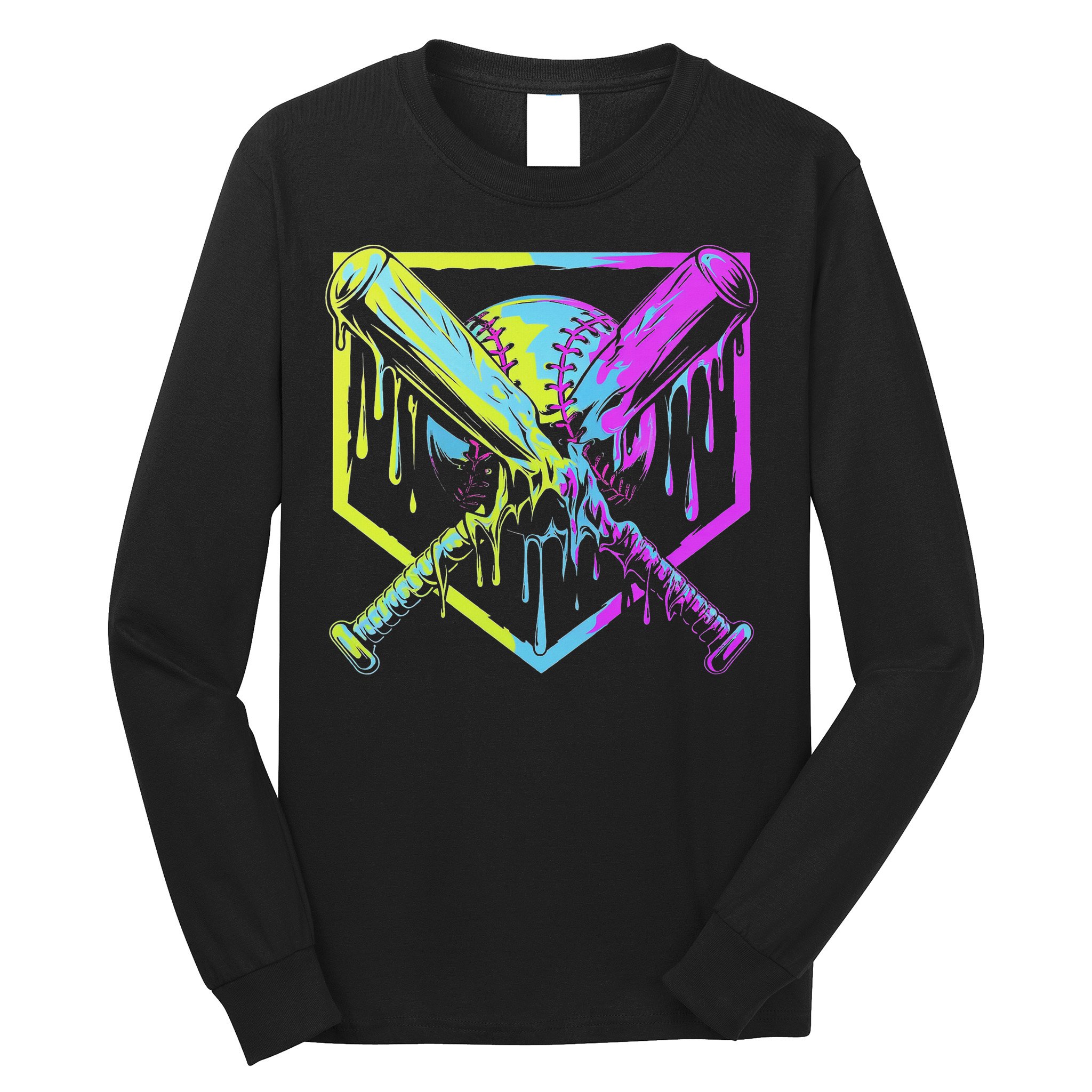 Baseball Drip For Ice Cream Drip Baseball Long Sleeve Shirt