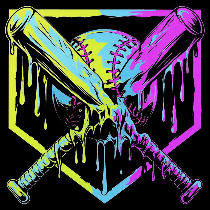 Baseball Drip For Ice Cream Drip Baseball Button
