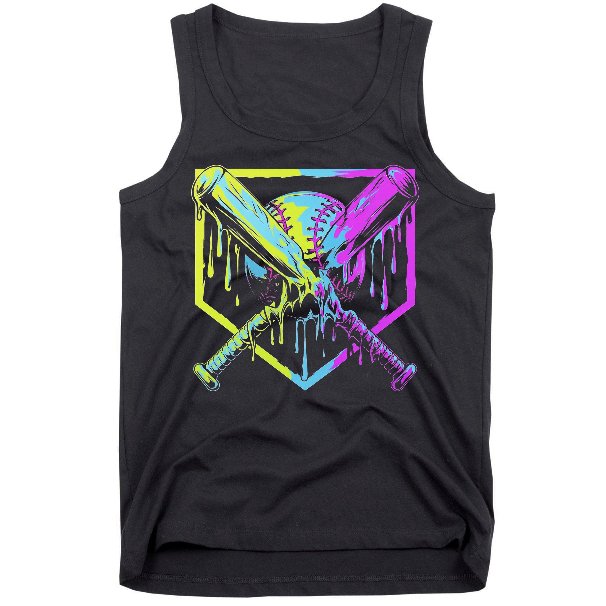 Baseball Drip For Ice Cream Drip Baseball Tank Top