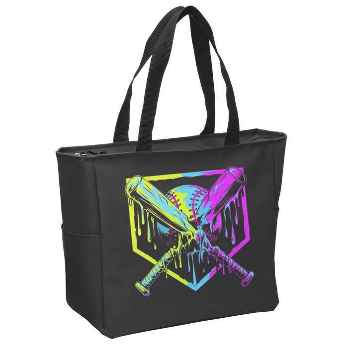 Baseball Drip For Ice Cream Drip Baseball Zip Tote Bag