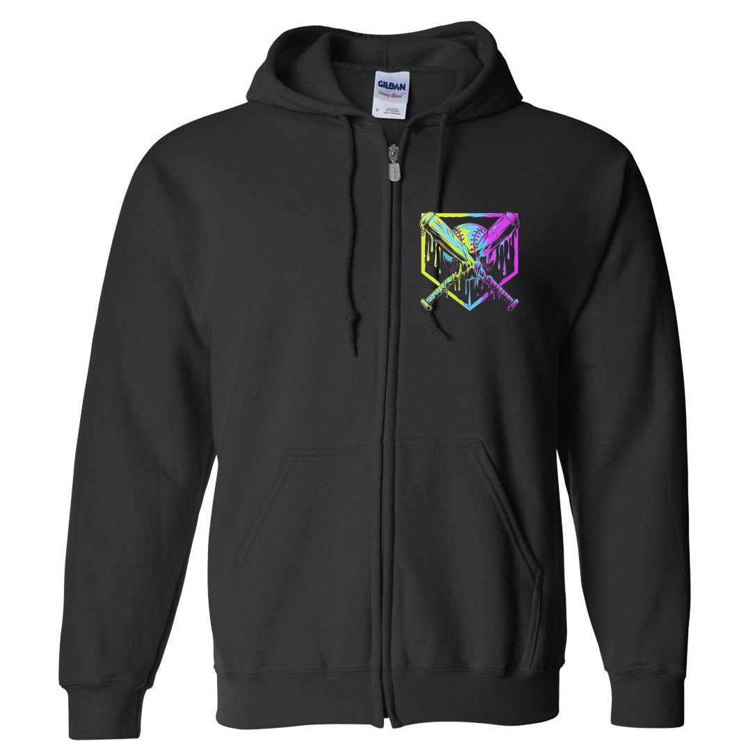 Baseball Drip For Ice Cream Drip Baseball Full Zip Hoodie