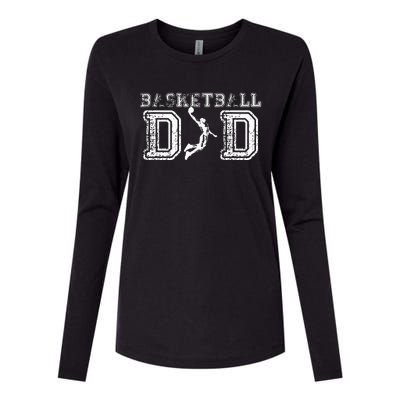 Basketball Dad Fathers Day Gift For Daddy Papa Father Womens Cotton Relaxed Long Sleeve T-Shirt