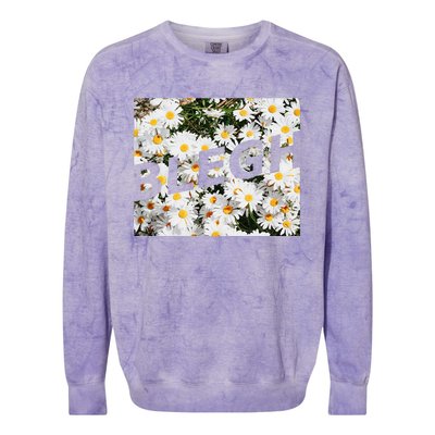 BLEGH Daisy Flower Collection Colorblast Crewneck Sweatshirt