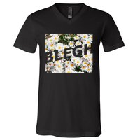 BLEGH Daisy Flower Collection V-Neck T-Shirt