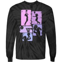 Basketball Dad For Family Matching Basketball Ballers Tie-Dye Long Sleeve Shirt