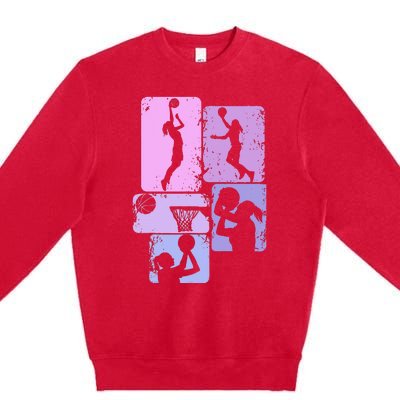 Basketball Dad For Family Matching Basketball Ballers Premium Crewneck Sweatshirt