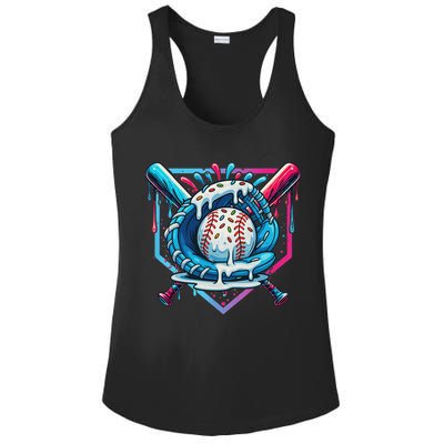Baseball Drip For Ice Cream Drip Baseball Ladies PosiCharge Competitor Racerback Tank