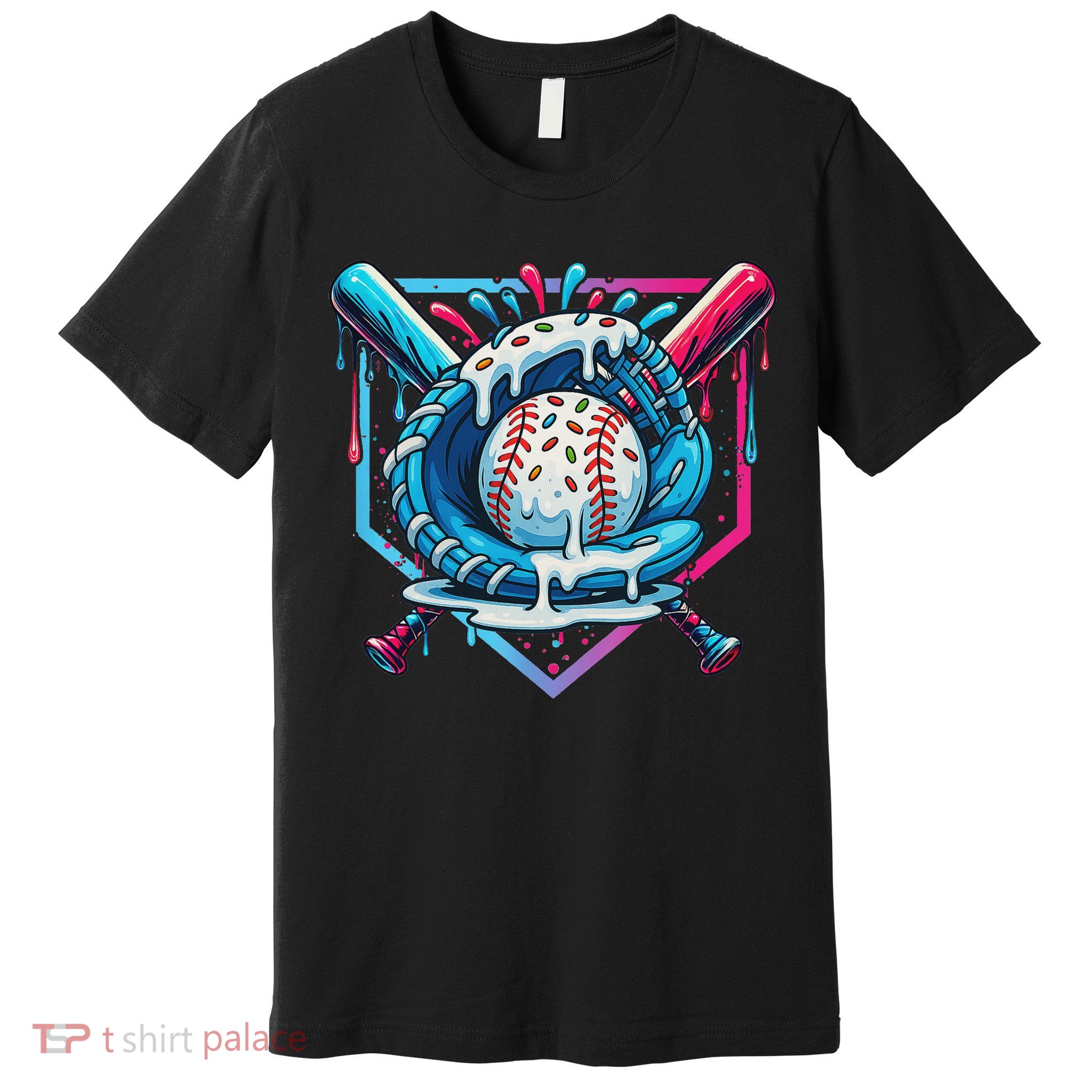 Baseball Drip For Ice Cream Drip Baseball Premium T-Shirt
