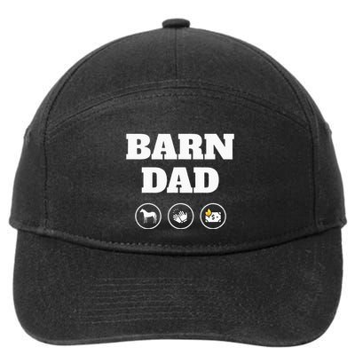 Barn Dad Funny Horse Dad 7-Panel Snapback Hat