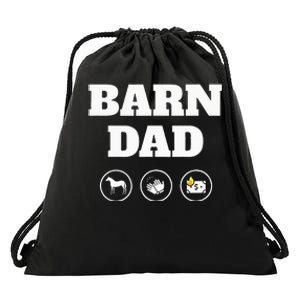 Barn Dad Funny Horse Dad Drawstring Bag