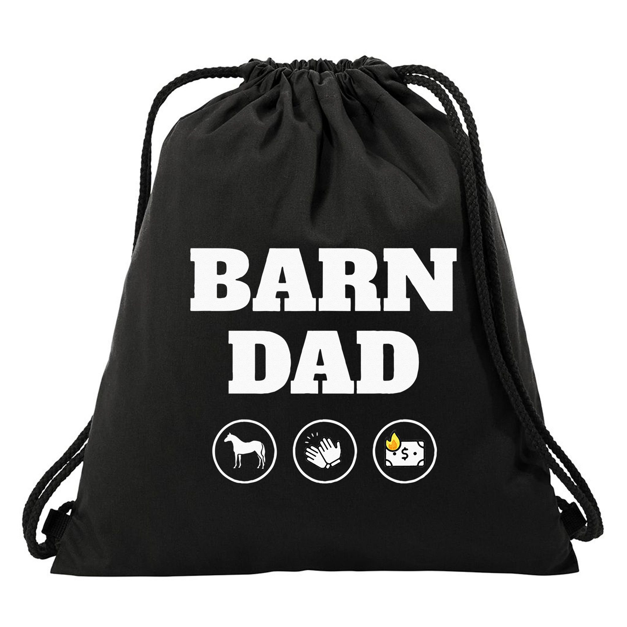 Barn Dad Funny Horse Dad Drawstring Bag