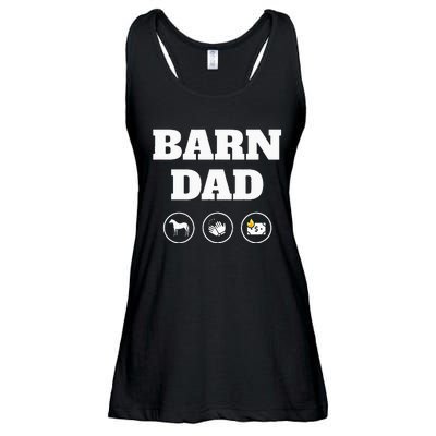 Barn Dad Funny Horse Dad Ladies Essential Flowy Tank