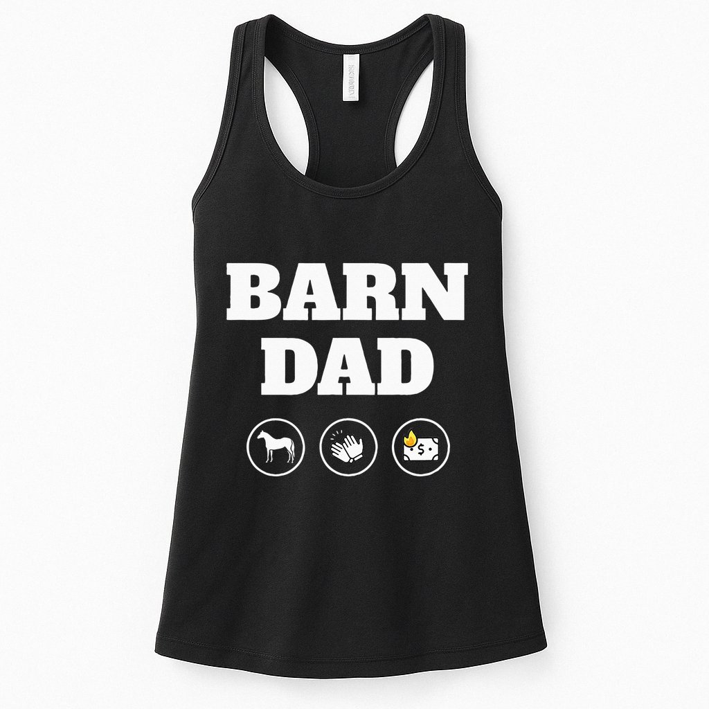 Barn Dad Funny Horse Dad Womens Tank Top