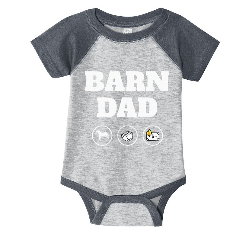 Barn Dad Funny Horse Dad Infant Baby Jersey Bodysuit