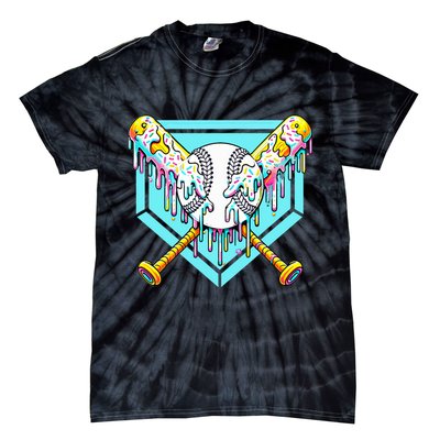 Baseball Drip For Ice Cream Drip Yout.h Baseball Tie-Dye T-Shirt
