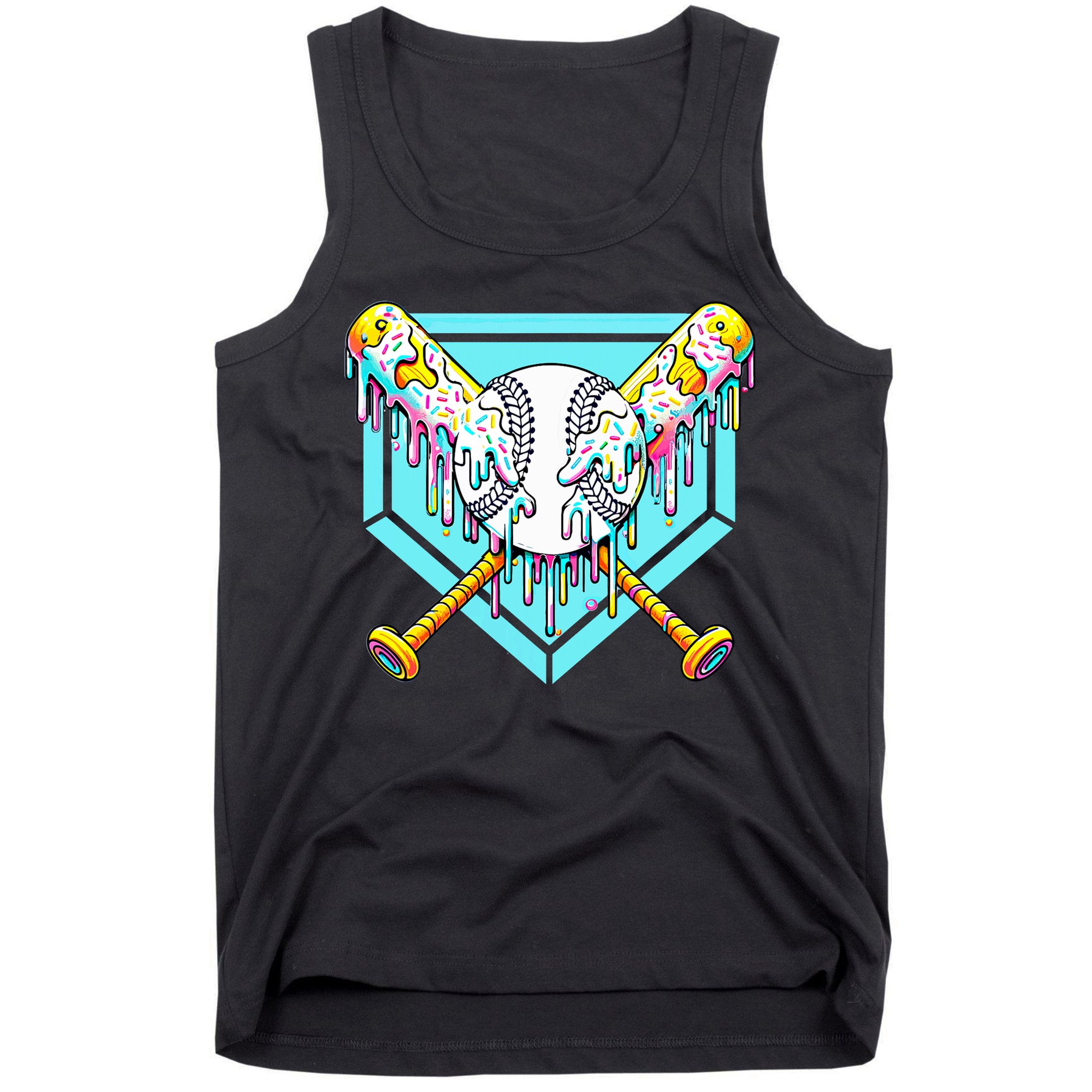 Baseball Drip For Ice Cream Drip Yout.h Baseball Tank Top