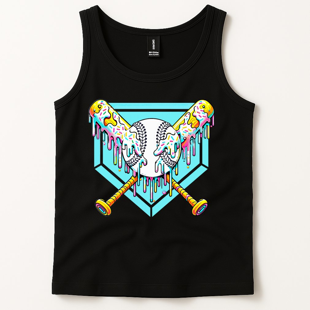 Baseball Drip For Ice Cream Drip Yout.h Baseball Tank Top