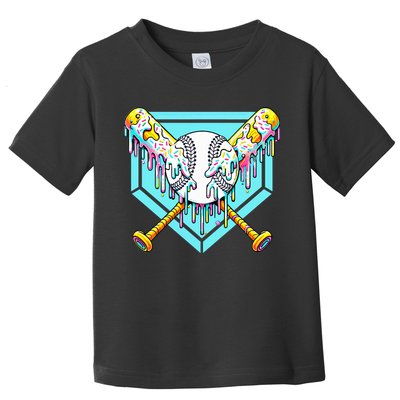 Baseball Drip For Ice Cream Drip Yout.h Baseball Toddler T-Shirt