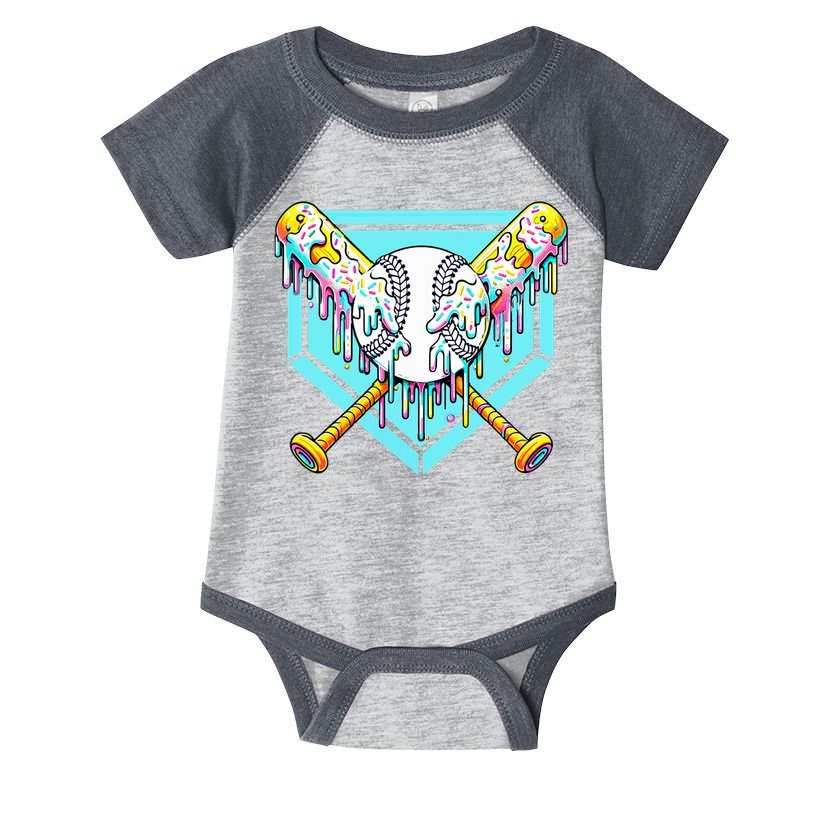 Baseball Drip For Ice Cream Drip Yout.h Baseball Infant Baby Jersey Bodysuit