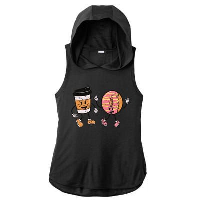 Breakfast Design Funny Coffee Meets Bagels Food Lover Funny Gift Cool Gift Ladies PosiCharge Tri-Blend Wicking Draft Hoodie Tank