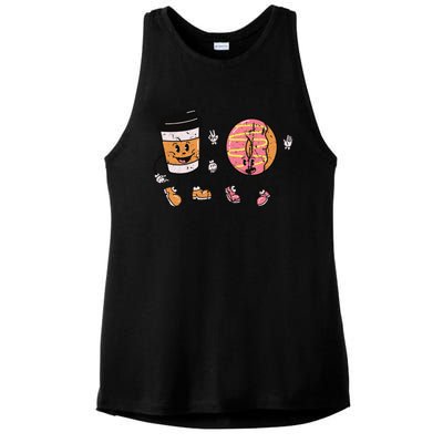 Breakfast Design Funny Coffee Meets Bagels Food Lover Funny Gift Cool Gift Ladies PosiCharge Tri-Blend Wicking Tank