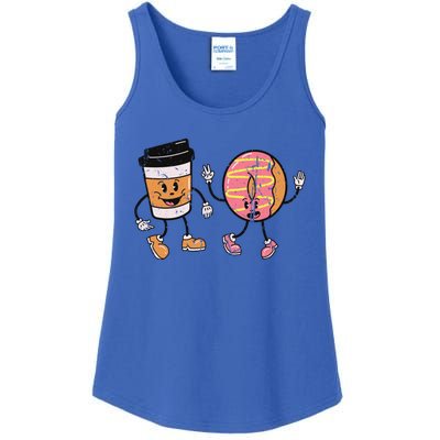 Breakfast Design Funny Coffee Meets Bagels Food Lover Funny Gift Cool Gift Ladies Essential Tank