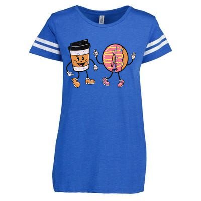 Breakfast Design Funny Coffee Meets Bagels Food Lover Funny Gift Cool Gift Enza Ladies Jersey Football T-Shirt