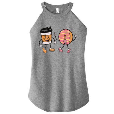 Breakfast Design Funny Coffee Meets Bagels Food Lover Funny Gift Cool Gift Women's Perfect Tri Rocker Tank