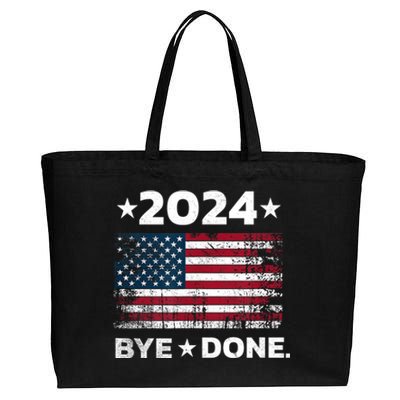 Bye Done Funny Political Election Trump 2024 Cotton Canvas Jumbo Tote