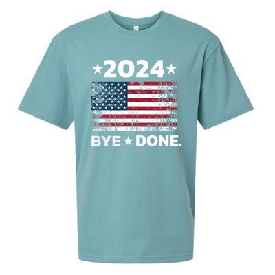 Bye Done Funny Political Election Trump 2024 Sueded Cloud Jersey T-Shirt