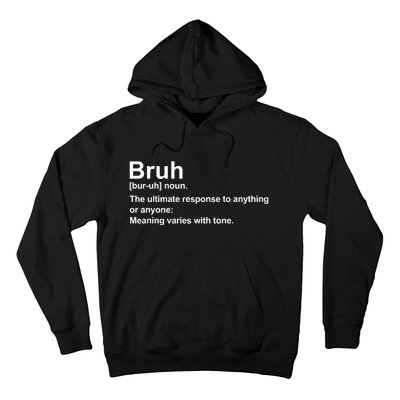 Bruh Definition Funny Cute Matching Team Family Hoodie